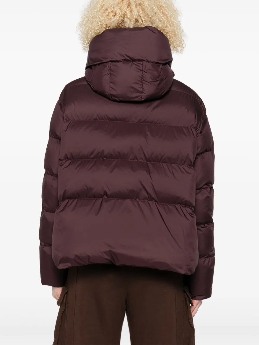 PINKO hooded puffer jacket Rood