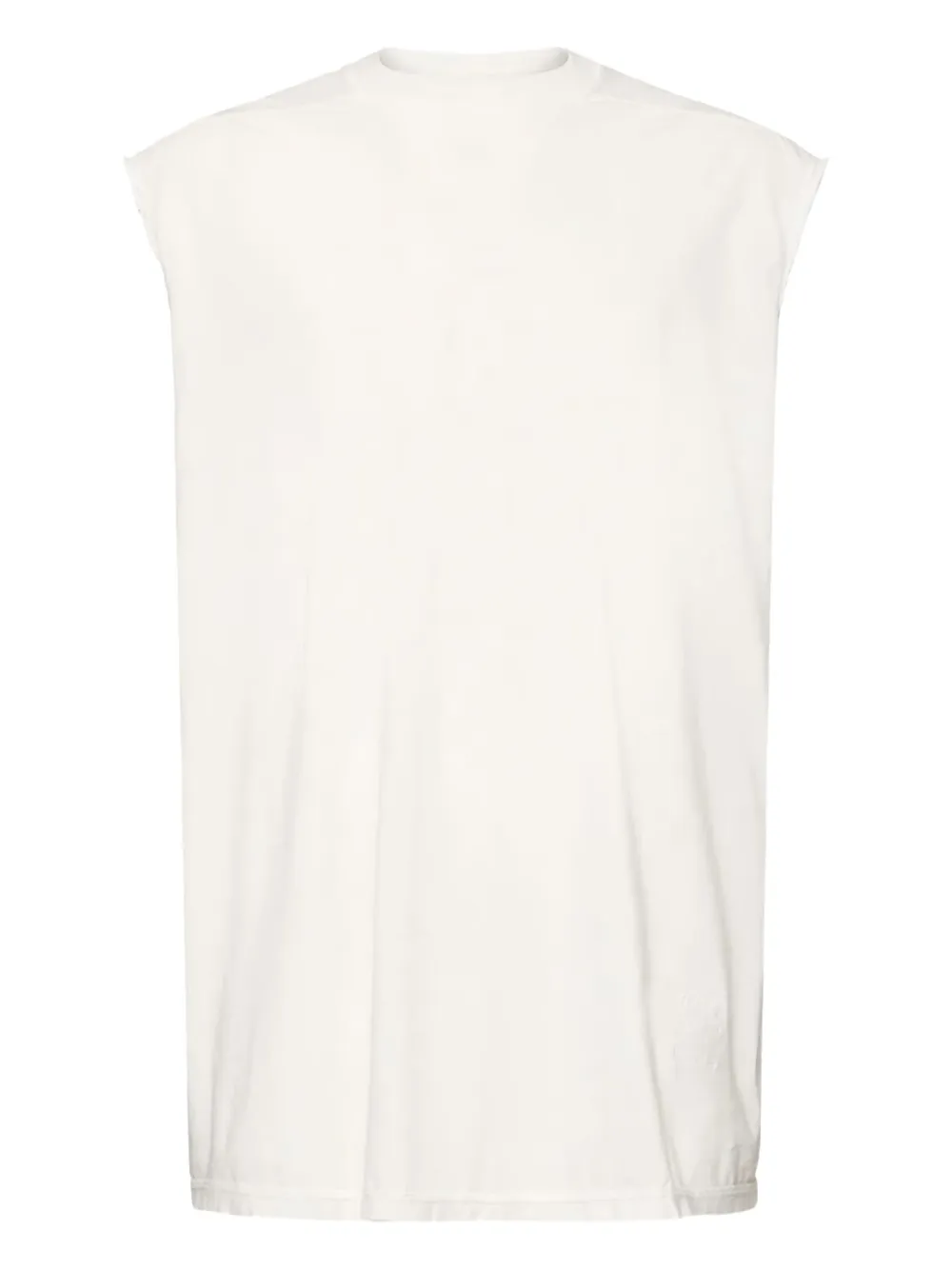 Rick Owens Raw-edge Sleeveless Tank Top In White