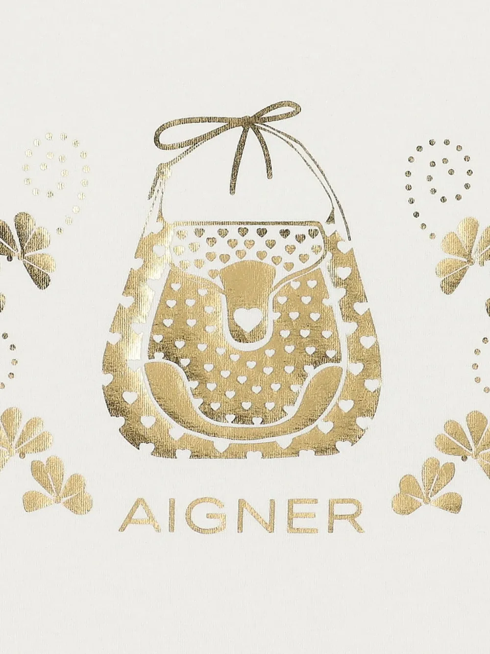 Aigner Kids Wiegdeken met ruches en logo Beige