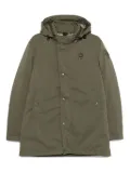 Blauer hooded button-fastening jacket - Green