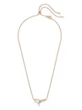 Swarovski Constella rose-gold pearl-drop necklace - Pink
