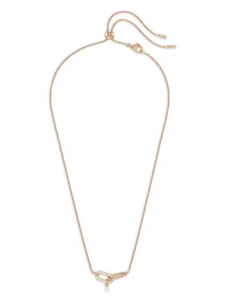 Swarovski Constella ネックレス ローズゴールド パール Swarovski Constella rose-gold pearl-drop Necklace | Pink | FARFETCH