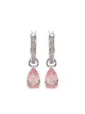 Swarovski Attract pear-shaped crystal hoop earrings - Silver