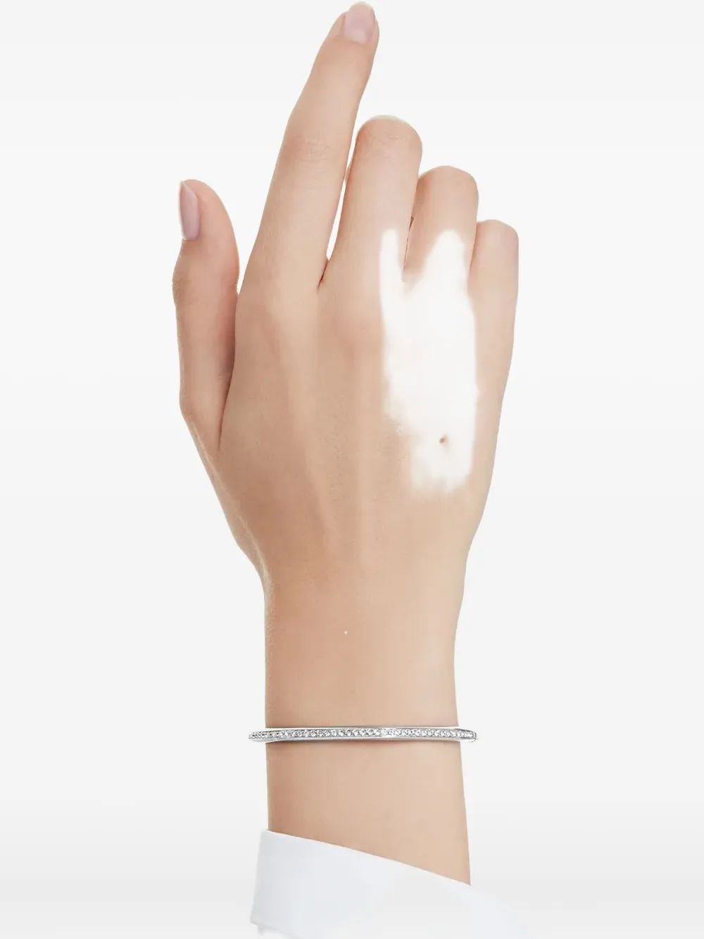 Swarovski Dextera faceted crystal-embellished bangle - Zilver