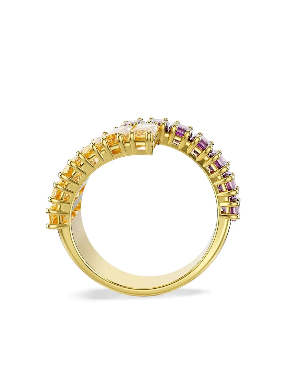 Matrix baguette-cut gold ring