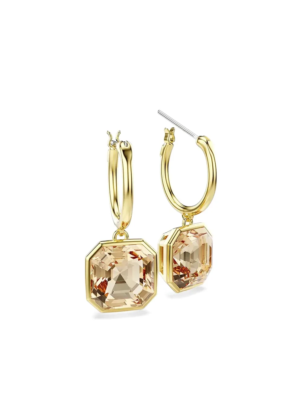 Swarovski Millenia gold-tone crystal-embellished hoop earrings - Goud