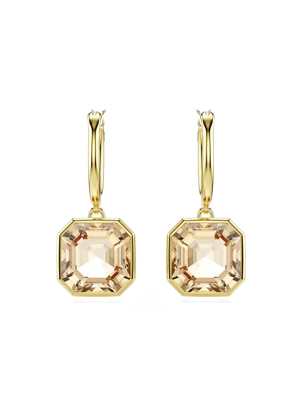 Millenia gold-tone crystal-embellished hoop earrings