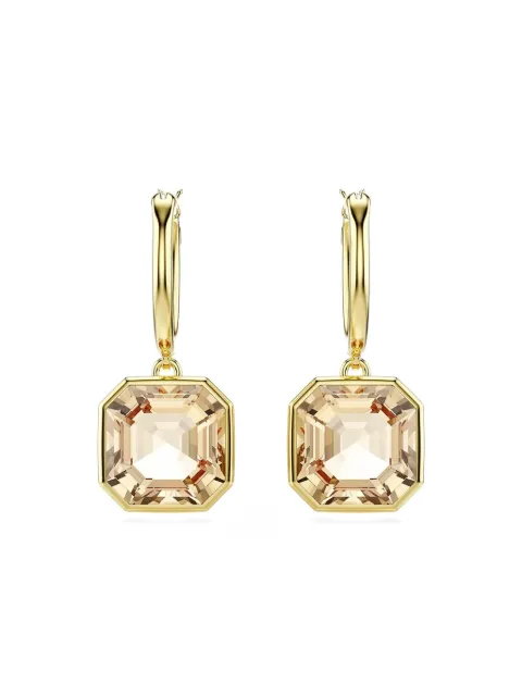 Swarovski Millenia gold-tone crystal-embellished hoop earrings
