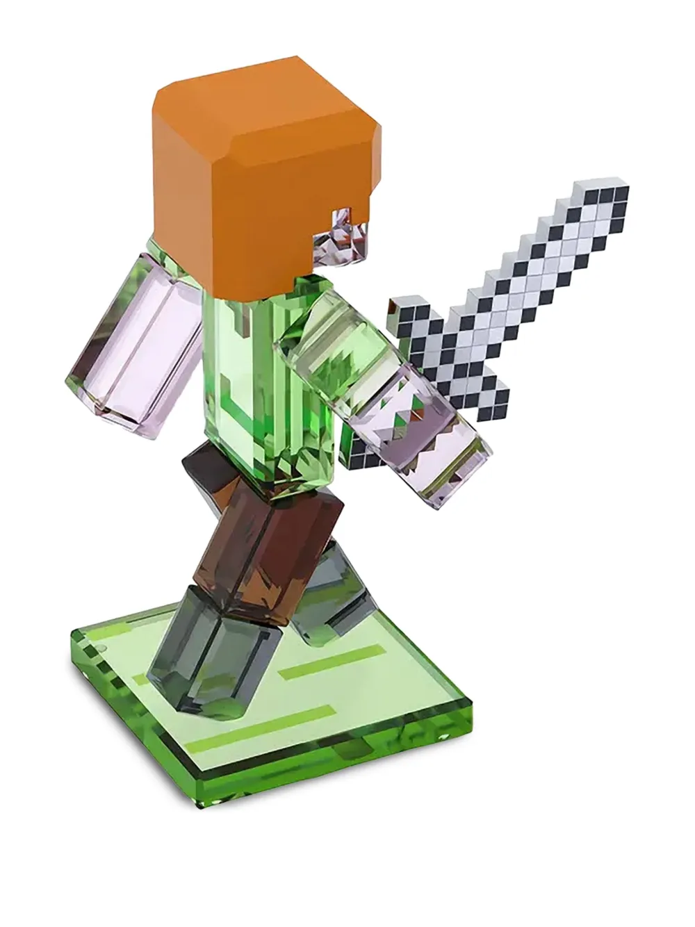 Swarovski X Minecraft Alex Crystal Figurine In Multi