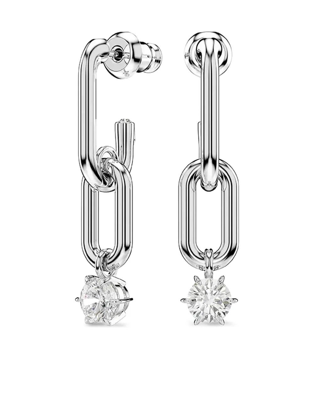 Swarovski Constella chain-link crystal earrings - シルバートーン Swarovski Constella chain-link crystal earrings - シルバートーン