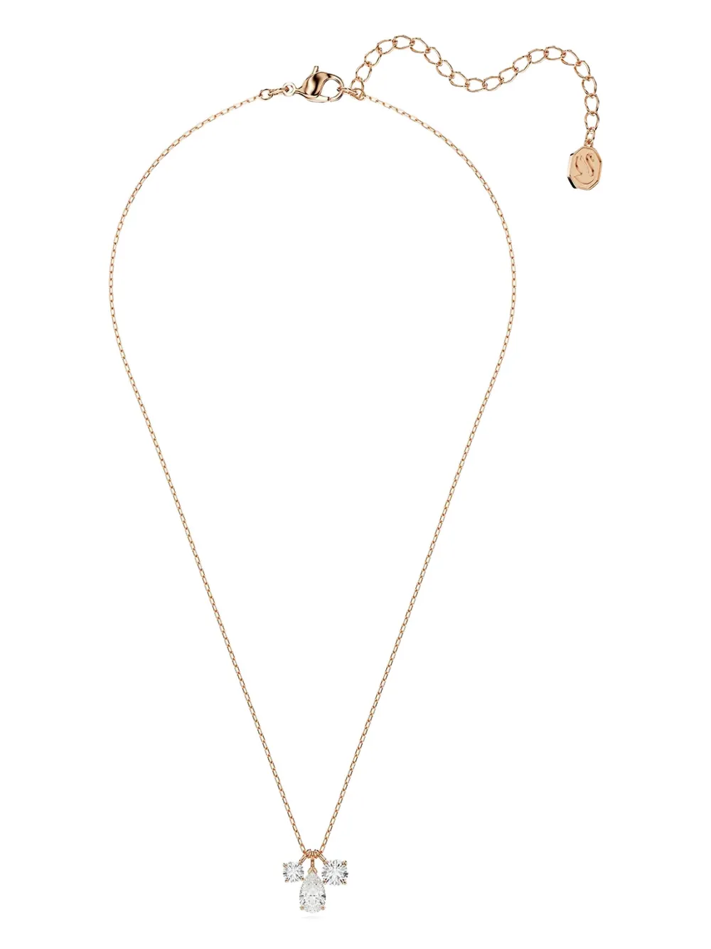 Swarovski Mesmera rose-gold pear-drop necklace - Bianco