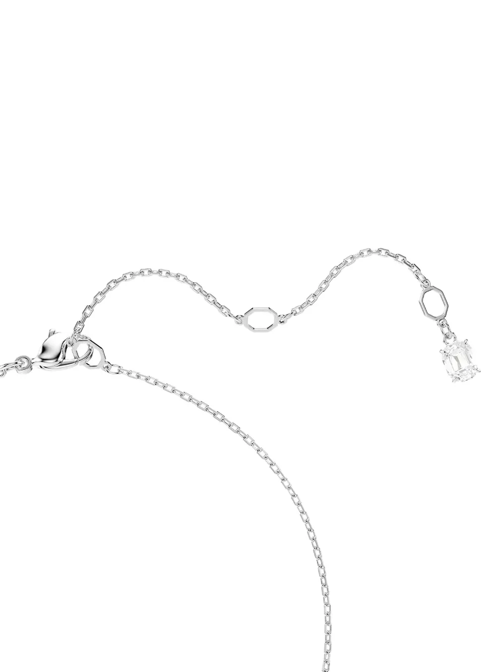 Swarovski Swan Crystal Necklace In Metallic