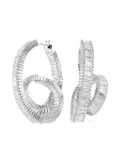 Swarovski Matrix baguette-cut hoop earrings - Silver