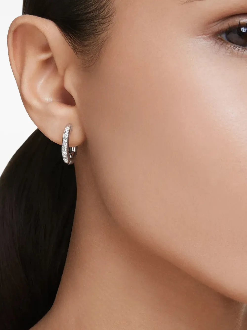 Swarovski Hexagon-cut Crystal Earrings In White