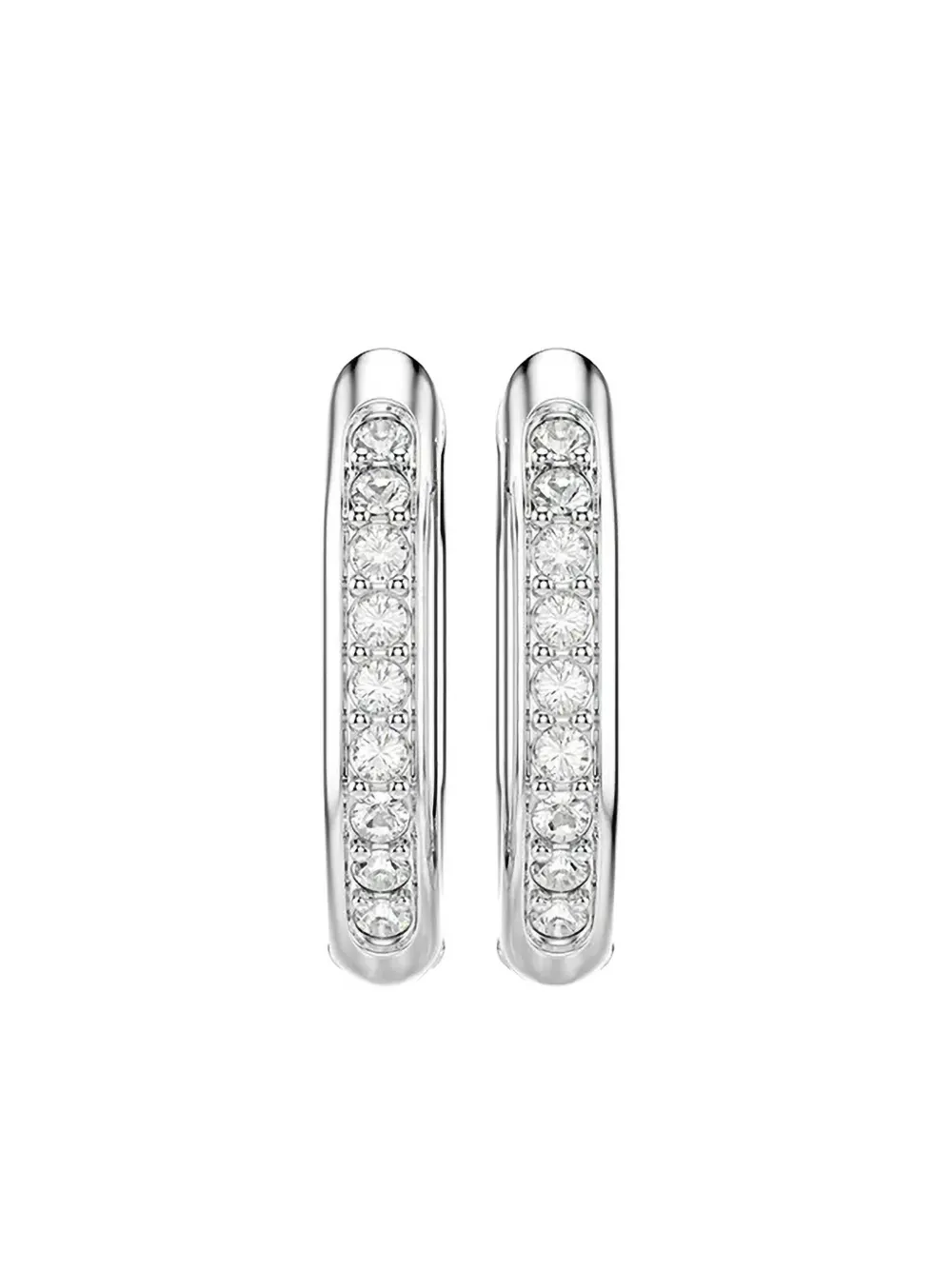 Swarovski ヘキサゴンカット クリスタル ピアス - ホワイト Swarovski ヘキサゴンカット クリスタル ピアス - ホワイト