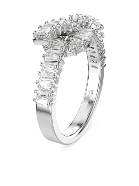 Swarovski Matrix baguette-cut knot ring