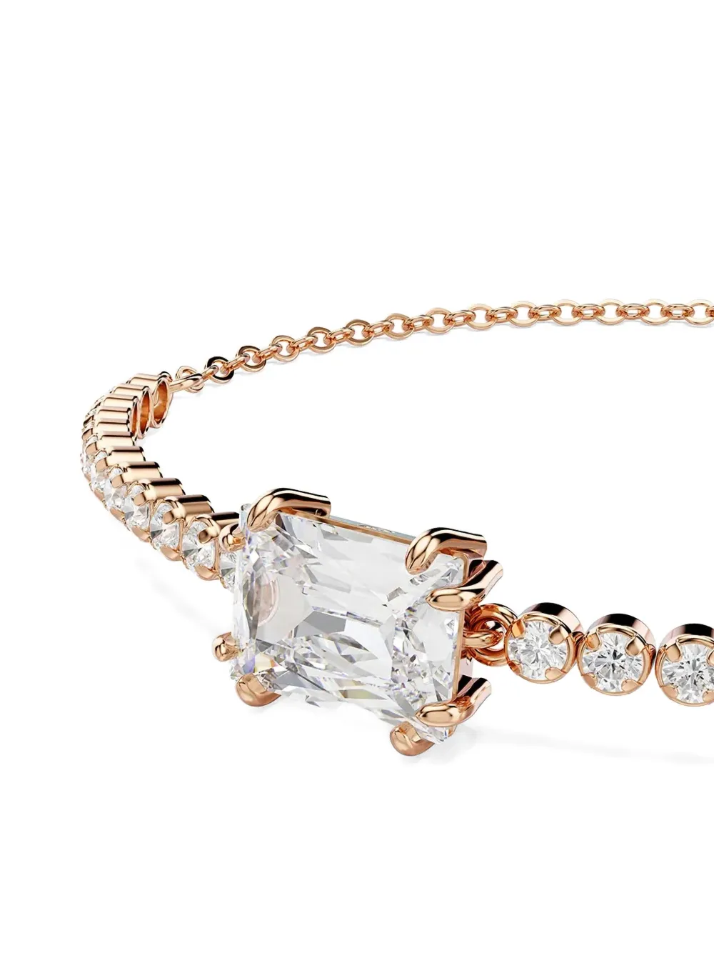 Swarovski Swaroski Matrix Gold-tone Plated Tennis Bracelet In Gold