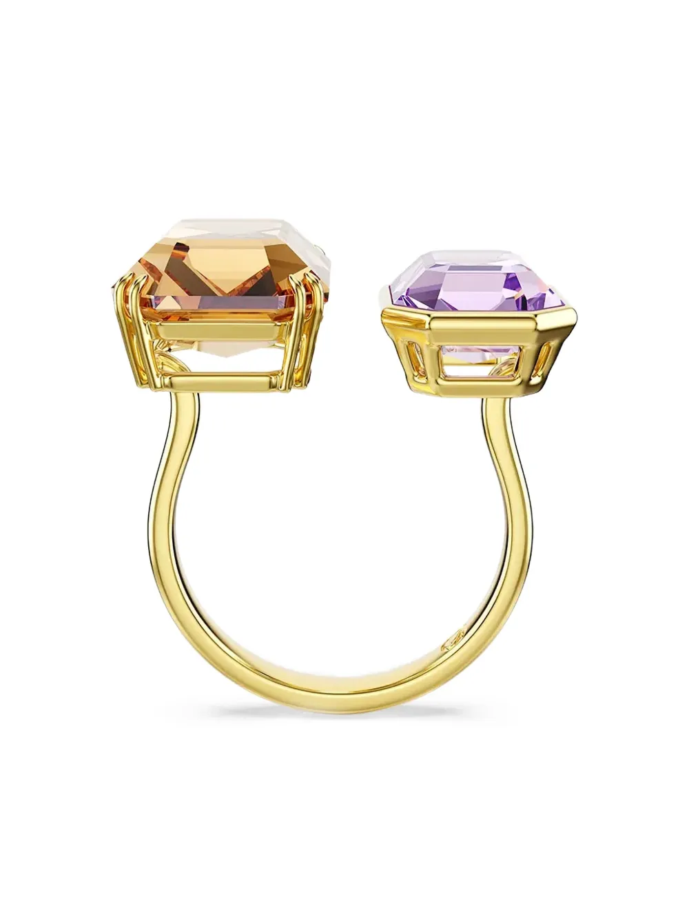 Millenia emerald-cut gemstone open ring