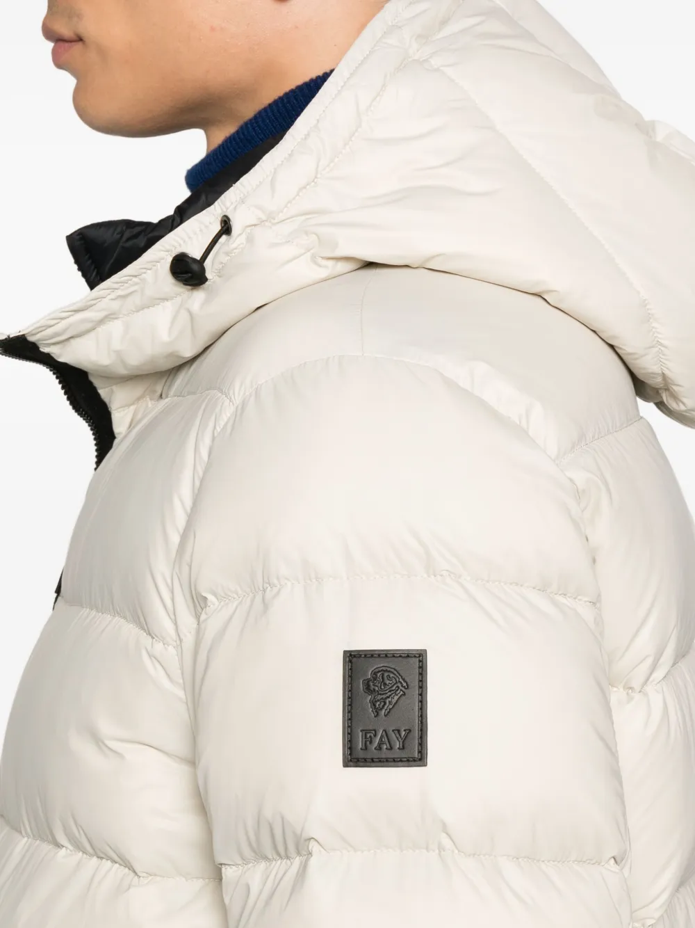 Fay corduroy-collar jacket Beige