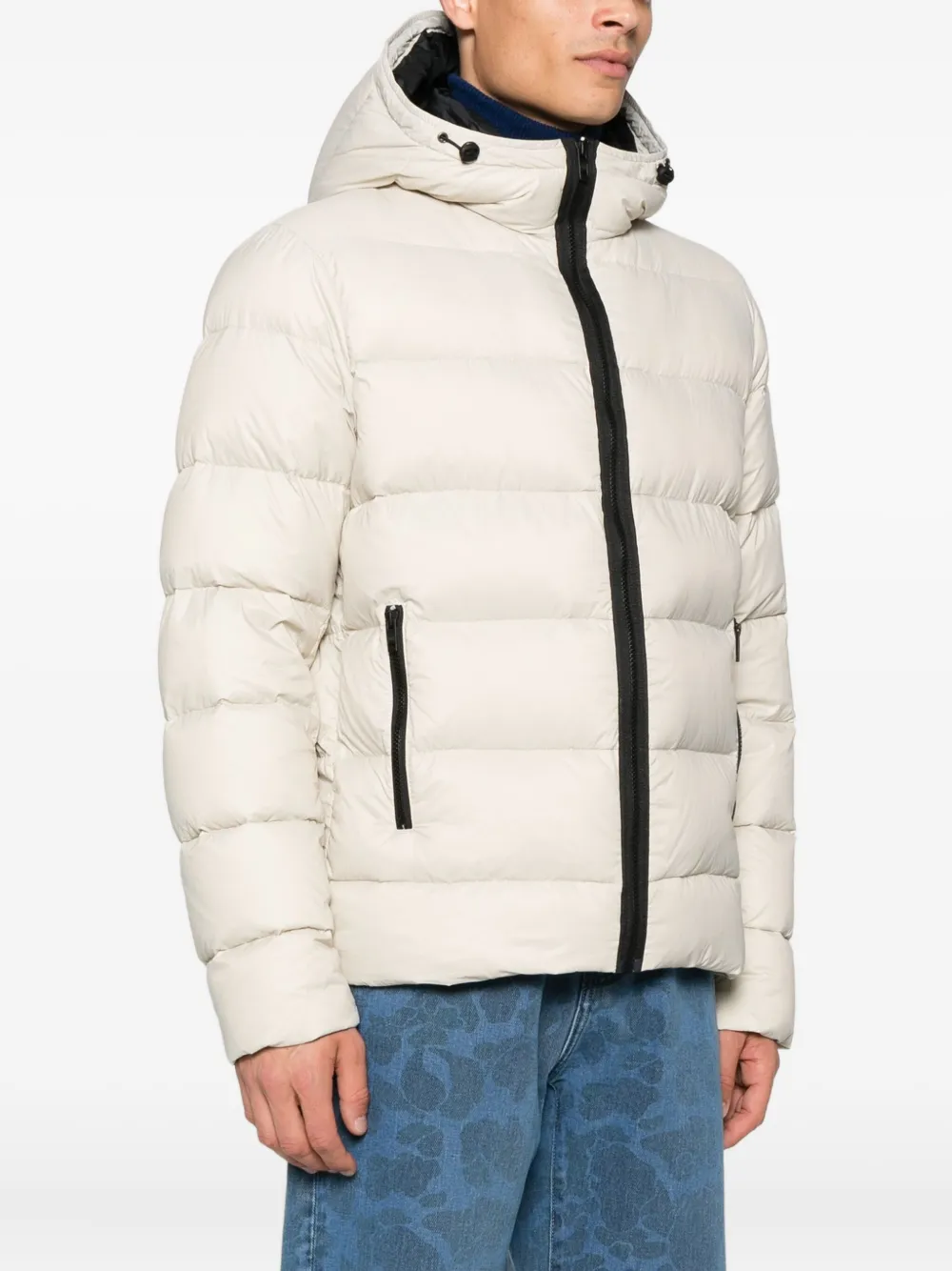 Fay corduroy-collar jacket Beige