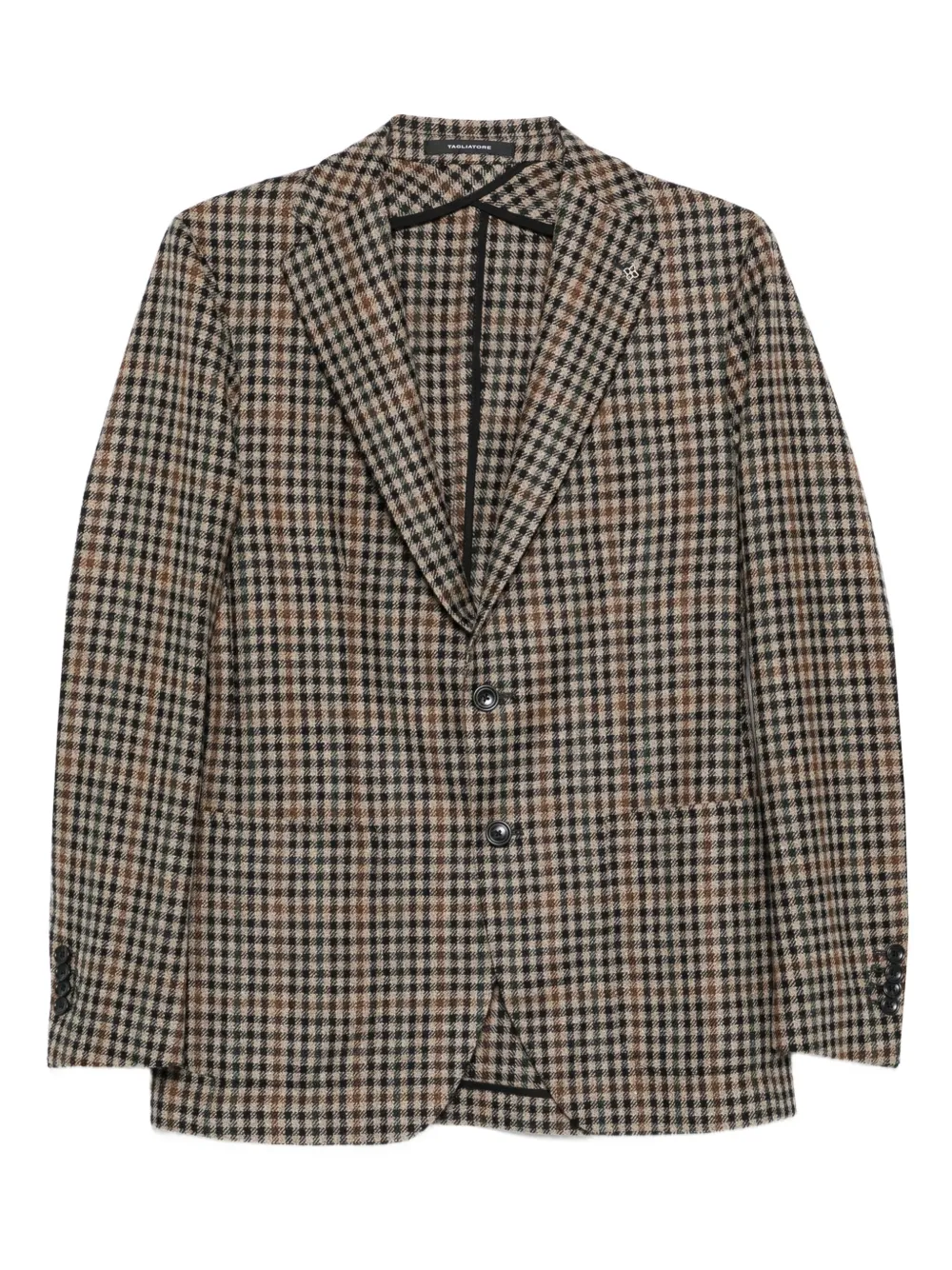 Tagliatore Blazer met gingham ruit Bruin