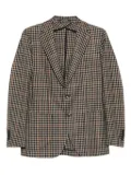 Tagliatore gingham-check blazer - Brown