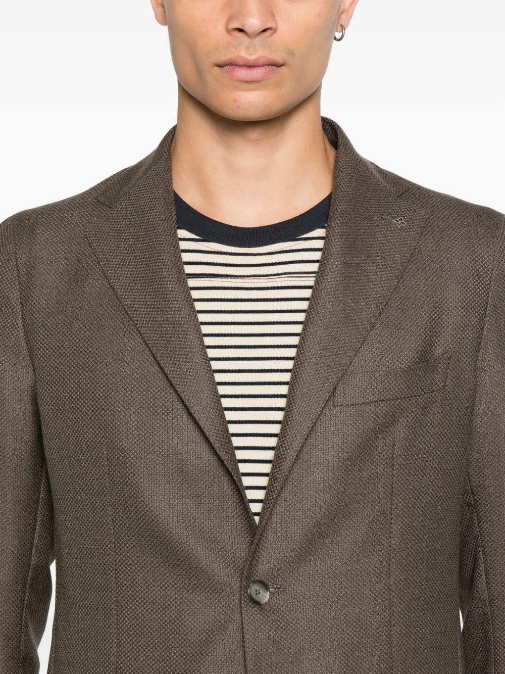 Tagliatore Blazer met twee knopen en textuur Bruin