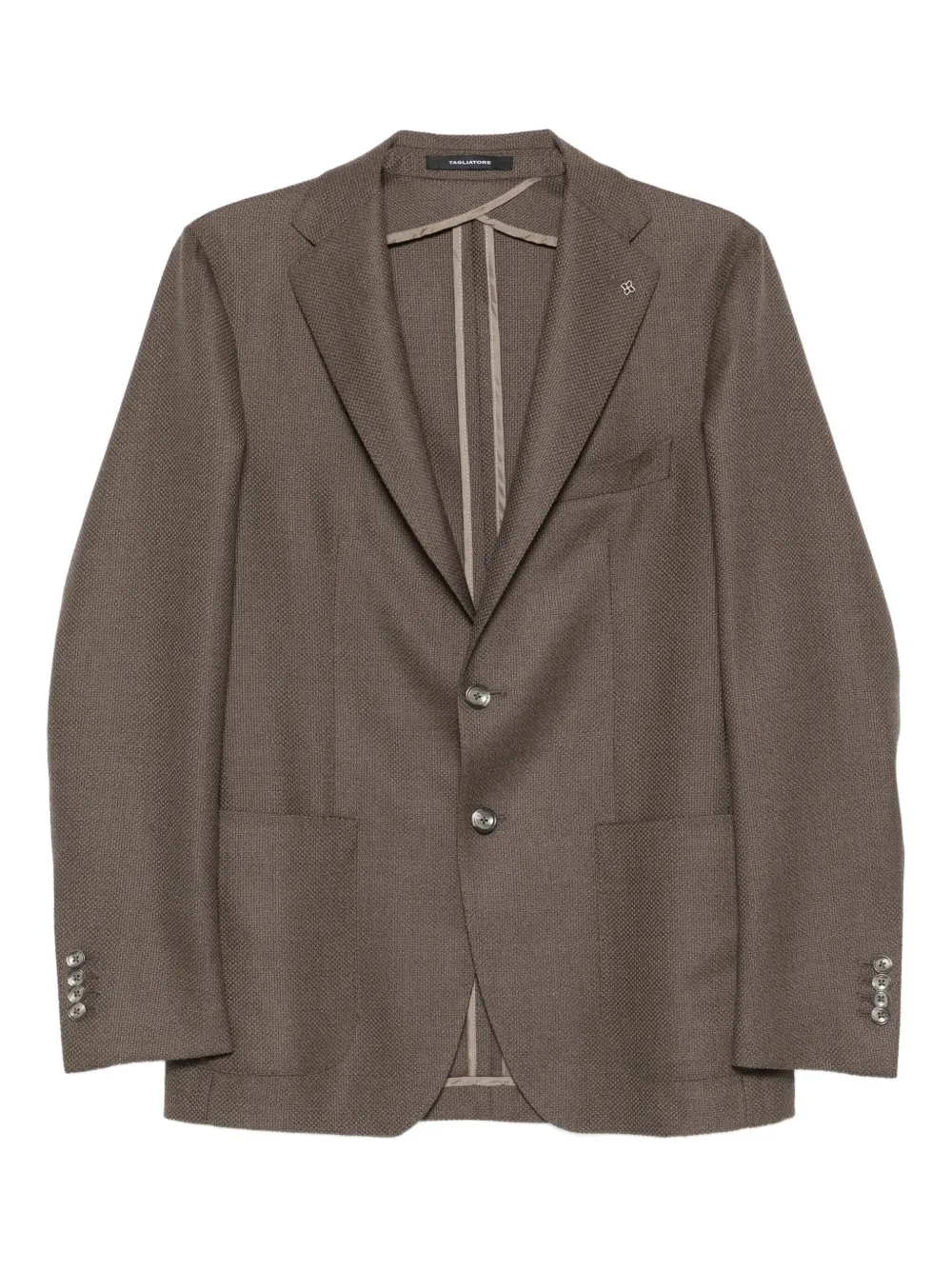 Tagliatore Blazer met twee knopen en textuur Bruin