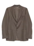 Tagliatore textured two-button blazer - Brown