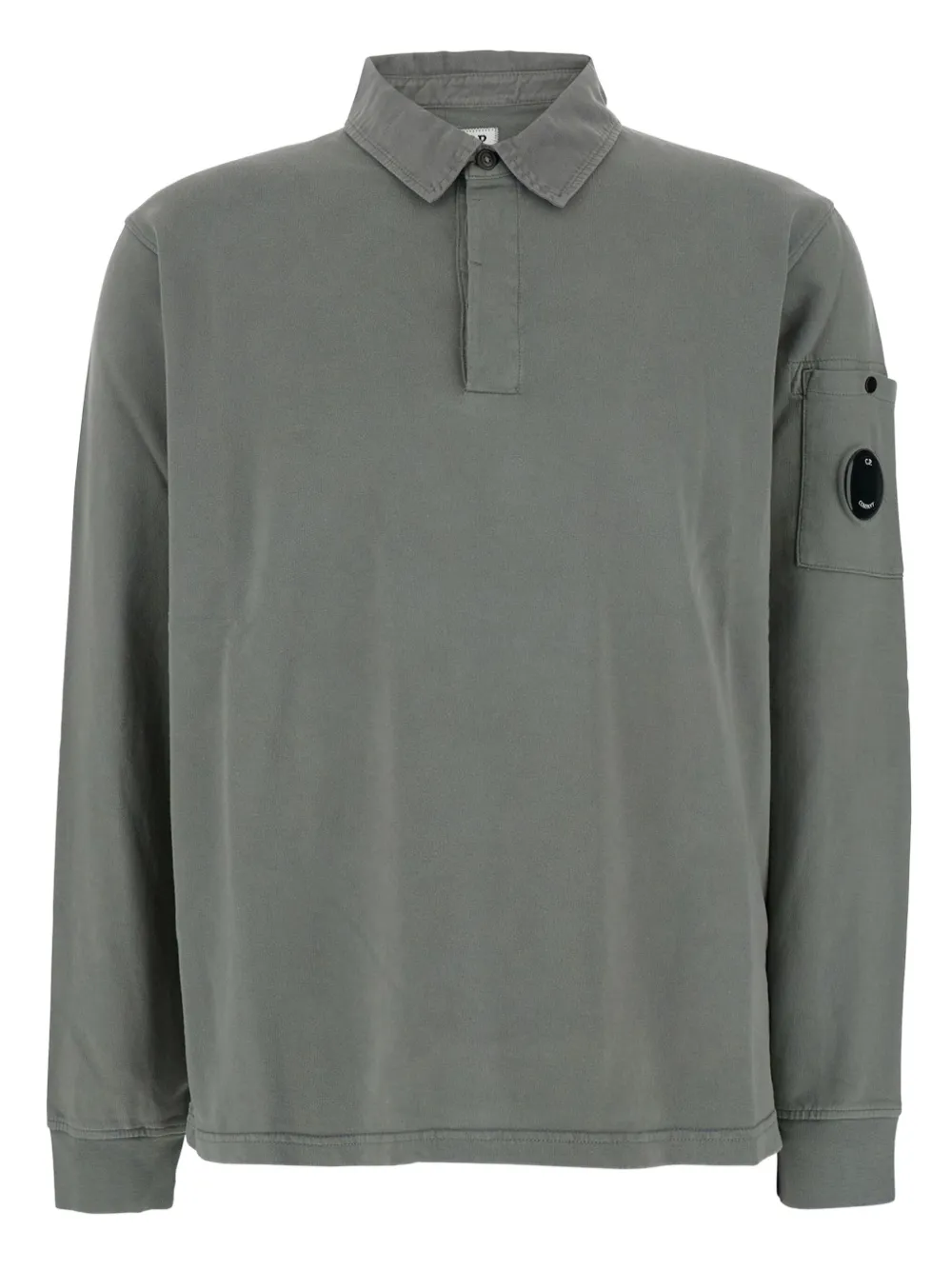 polo-collar sleeve-lens sweatshirt