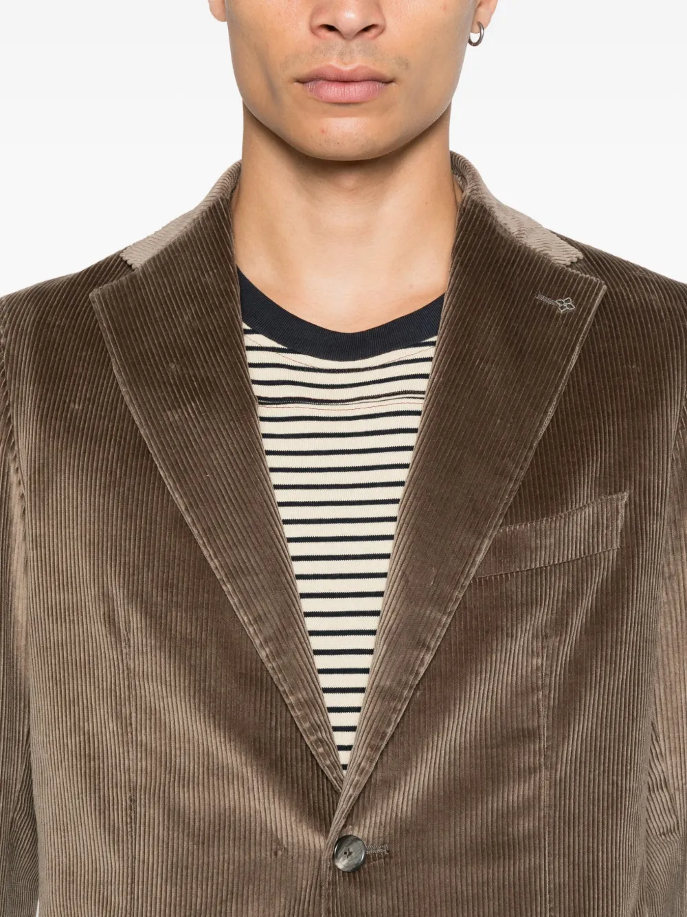Tagliatore Ribfluwen blazer Bruin