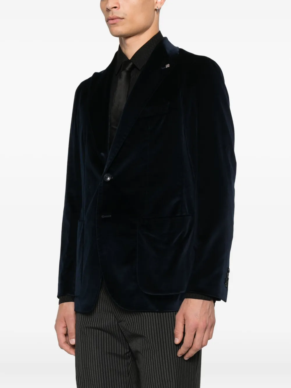 Tagliatore Fluwelen blazer Blauw