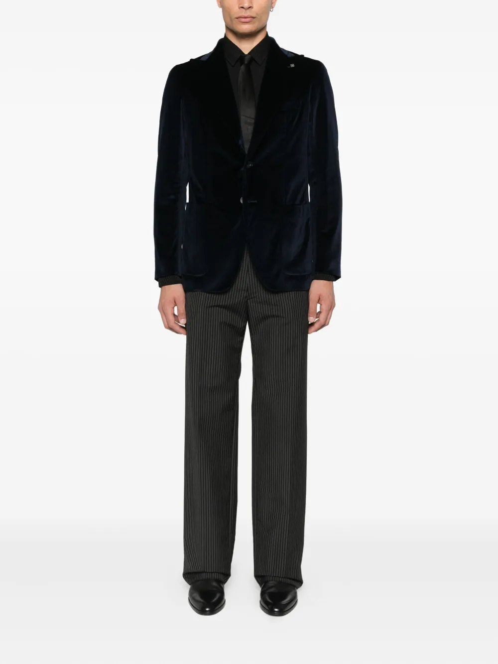 Tagliatore Fluwelen blazer Blauw