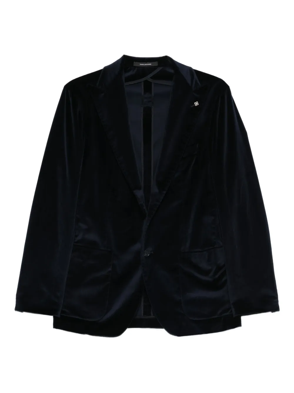 Tagliatore velvet blazer Blauw