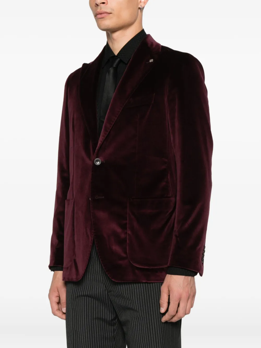 Tagliatore Fluwelen blazer Rood