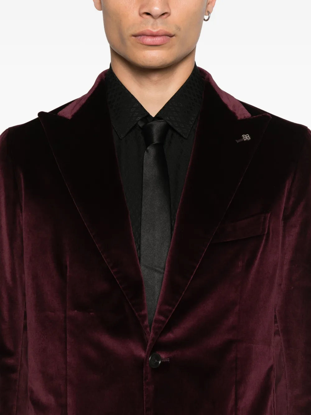 Tagliatore Fluwelen blazer Rood