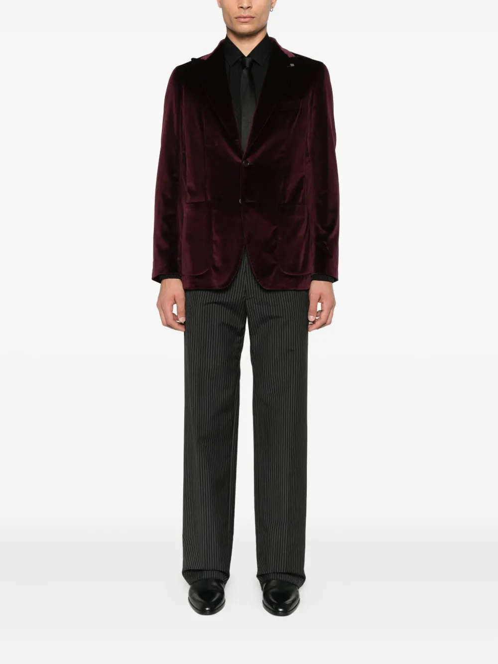 Tagliatore Fluwelen blazer Rood