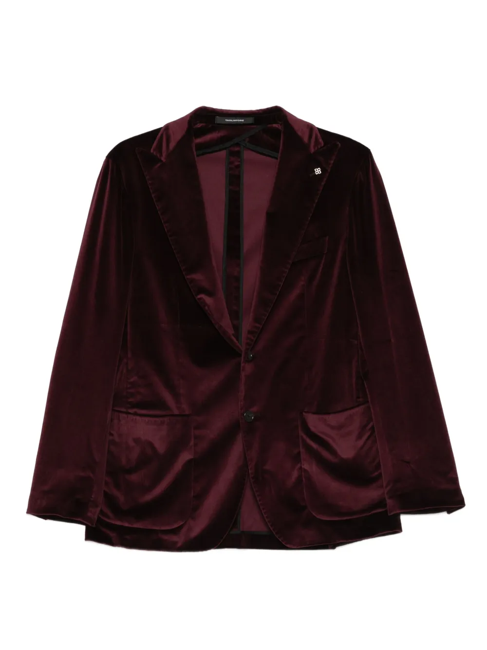 Tagliatore velvet blazer Rood