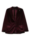 Tagliatore velvet blazer - Red