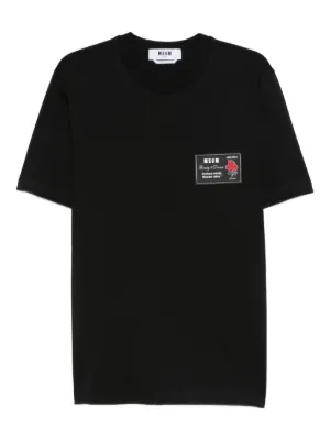 MSGM｜SHORT-SLEEVED ROUND NECK T-SHIRTS (3640MM141 24700 MSGM｜SHORT-SLEEVED ROUND NECK T-SHIRTS (3640MM141 24700