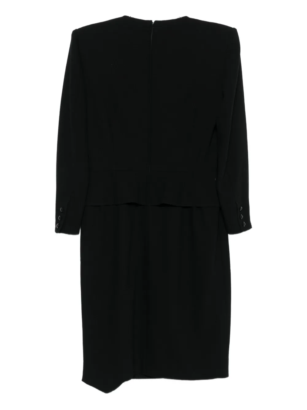 Valentino Garavani Pre-Owned 1980s wollen jurk - Zwart