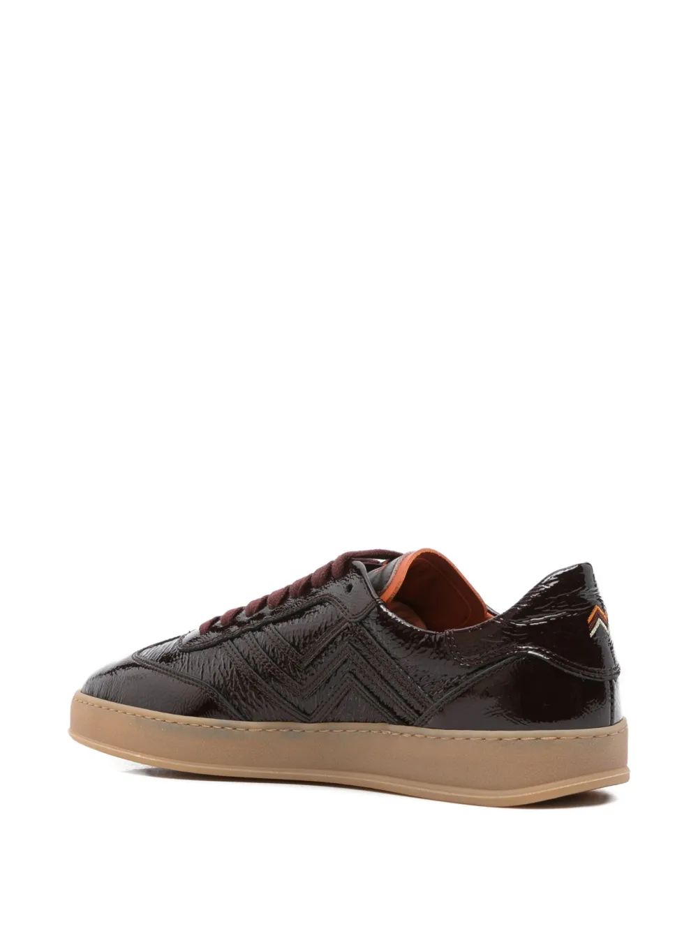 Missoni patent-leather zigzag sneakers Brown