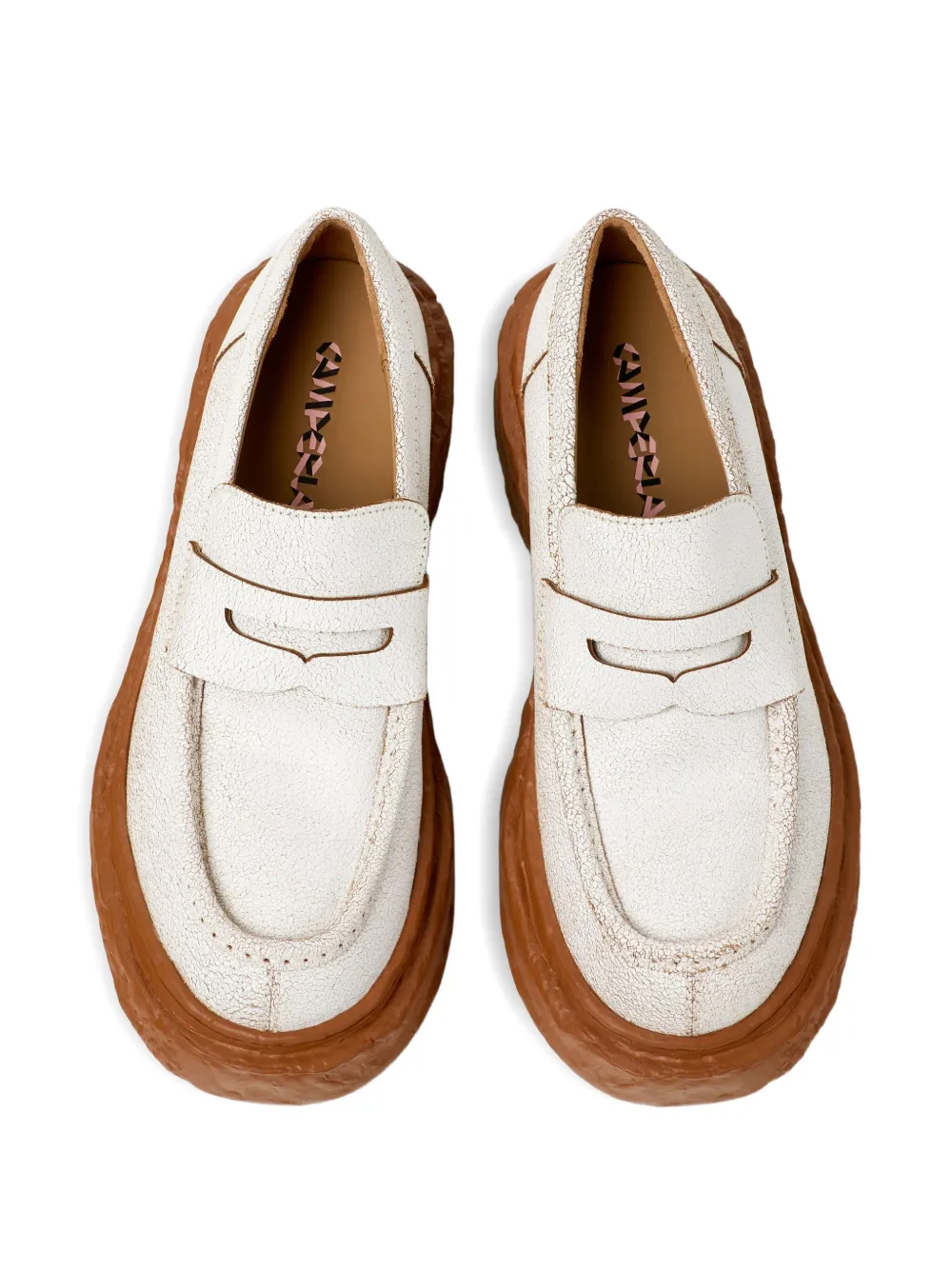 CamperLab Vamonos penny leather loafers White