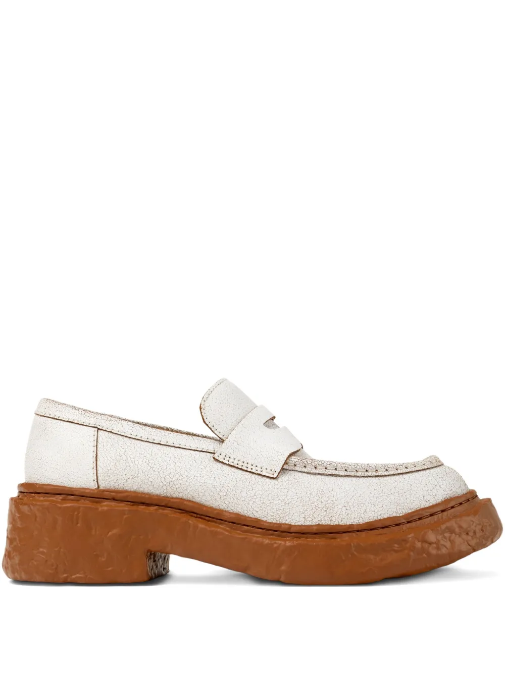 CamperLab Vamonos penny leather loafers White