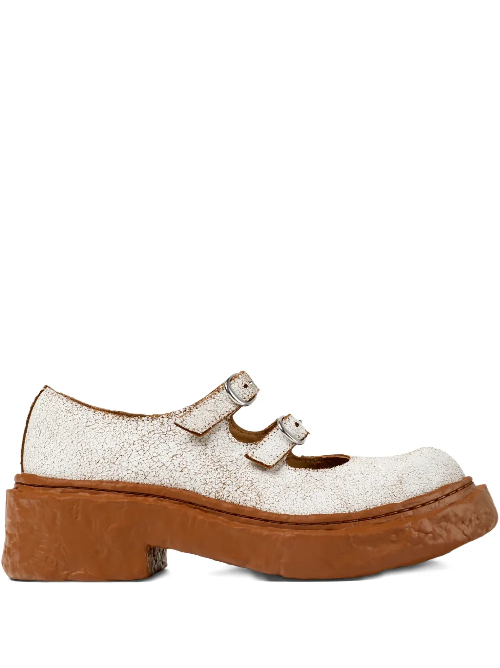 CamperLab Vamonos double-buckle loafers White