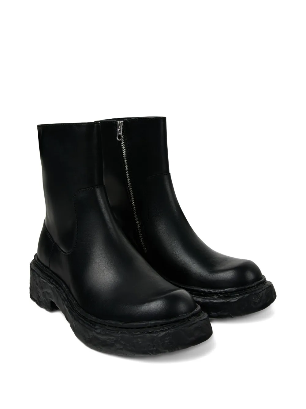 CamperLab zip-detail textured boots Black