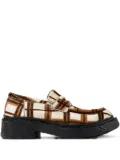 CamperLab Vamonos checked-pattern loafers - White