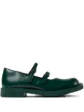 CamperLab 1978 double-buckle leather flat pumps - Green