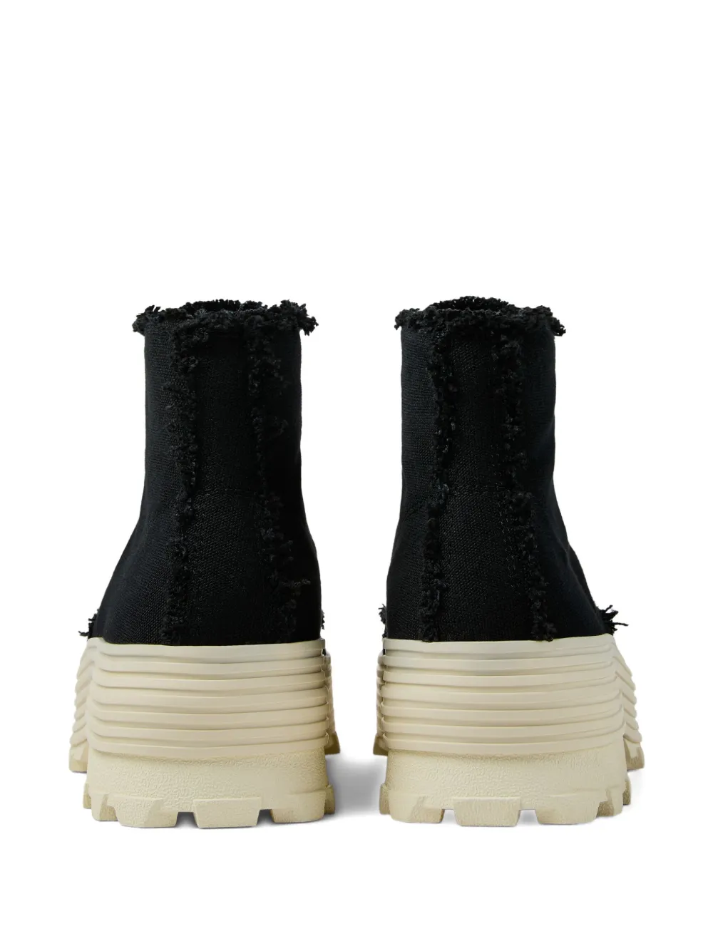 CamperLab Traktori frayed lace-up boots Black
