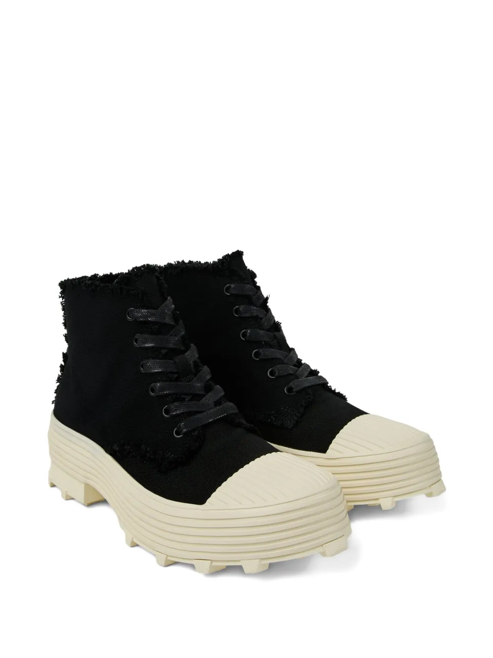 CamperLab Traktori frayed lace-up boots Black